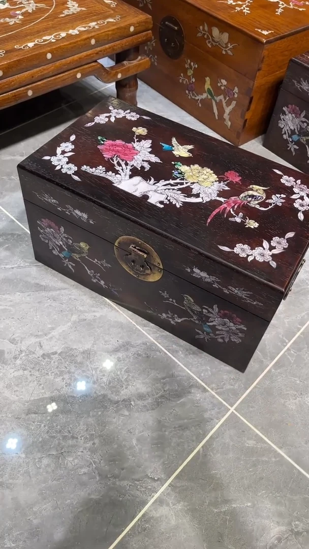 木花开富贵收纳箱40