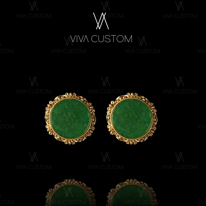 铜合金耳饰 新中式系列 气质精致轻奢翠韵耳拍