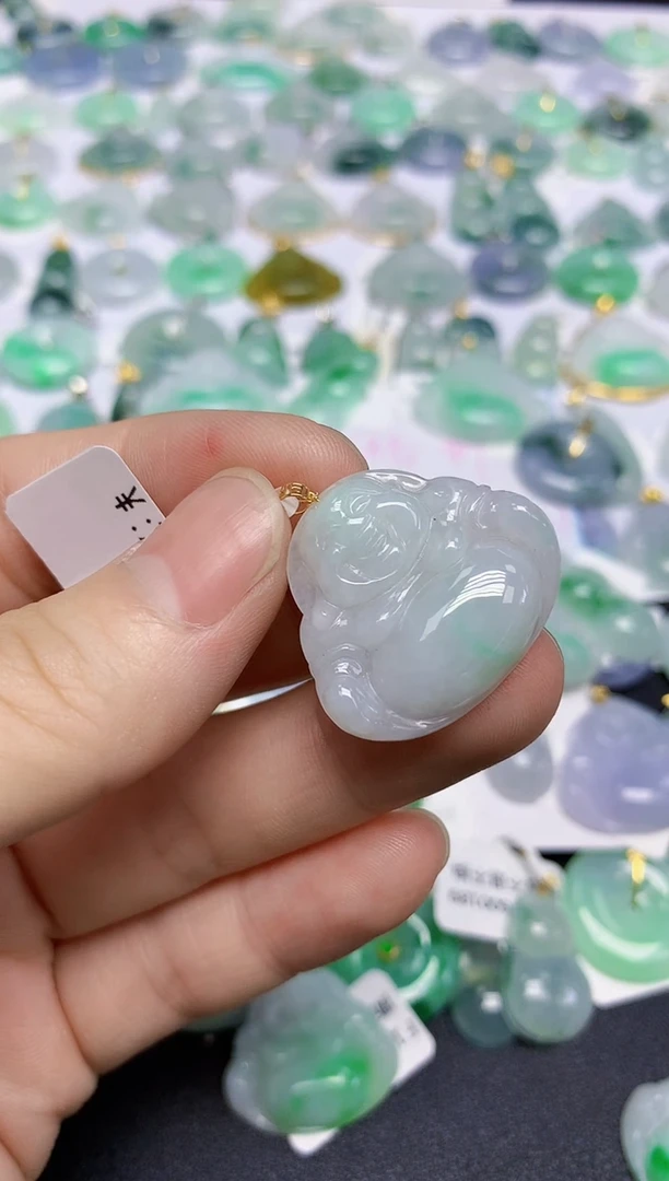 颈饰未镶嵌翡翠天然缅甸翡翠A货翡翠百元以上9元证书费自理