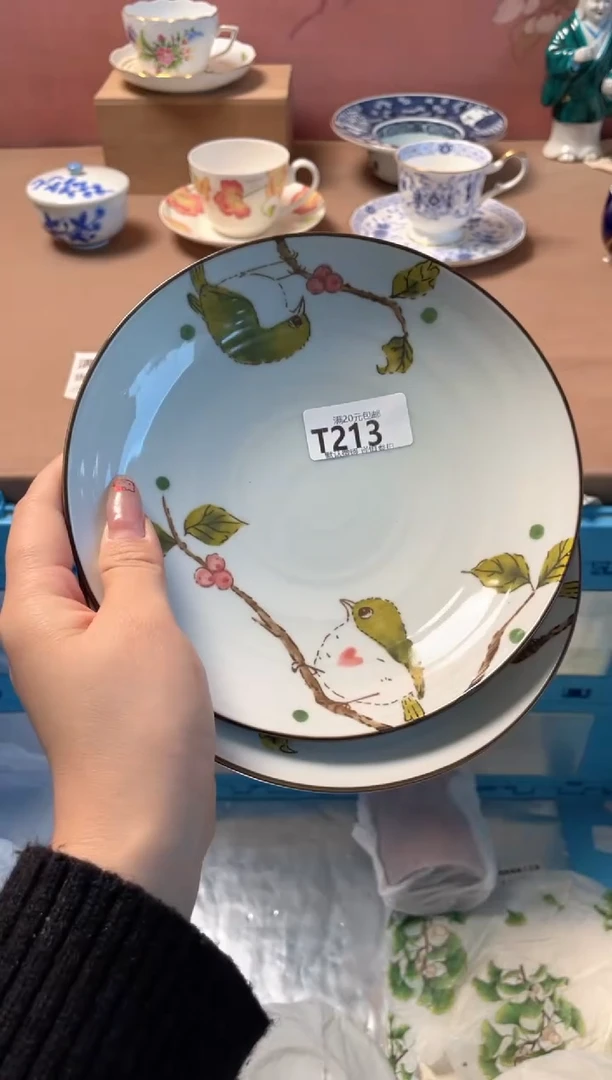 瓷片小*蹬瓷器瓷器T213