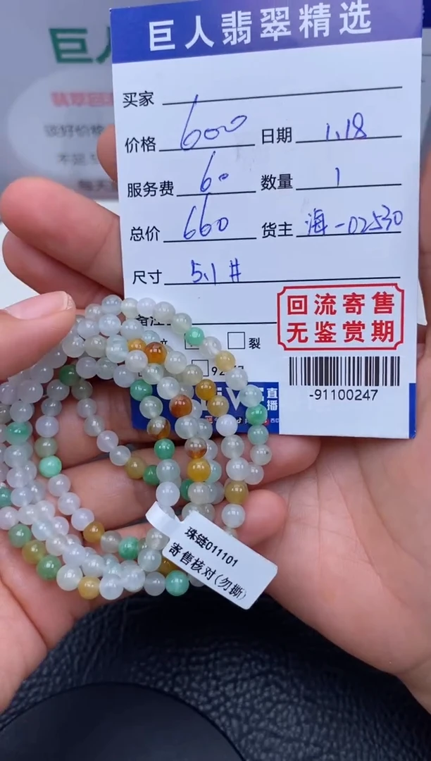 【闪购商品】翡翠颈饰未镶嵌多人-91100247