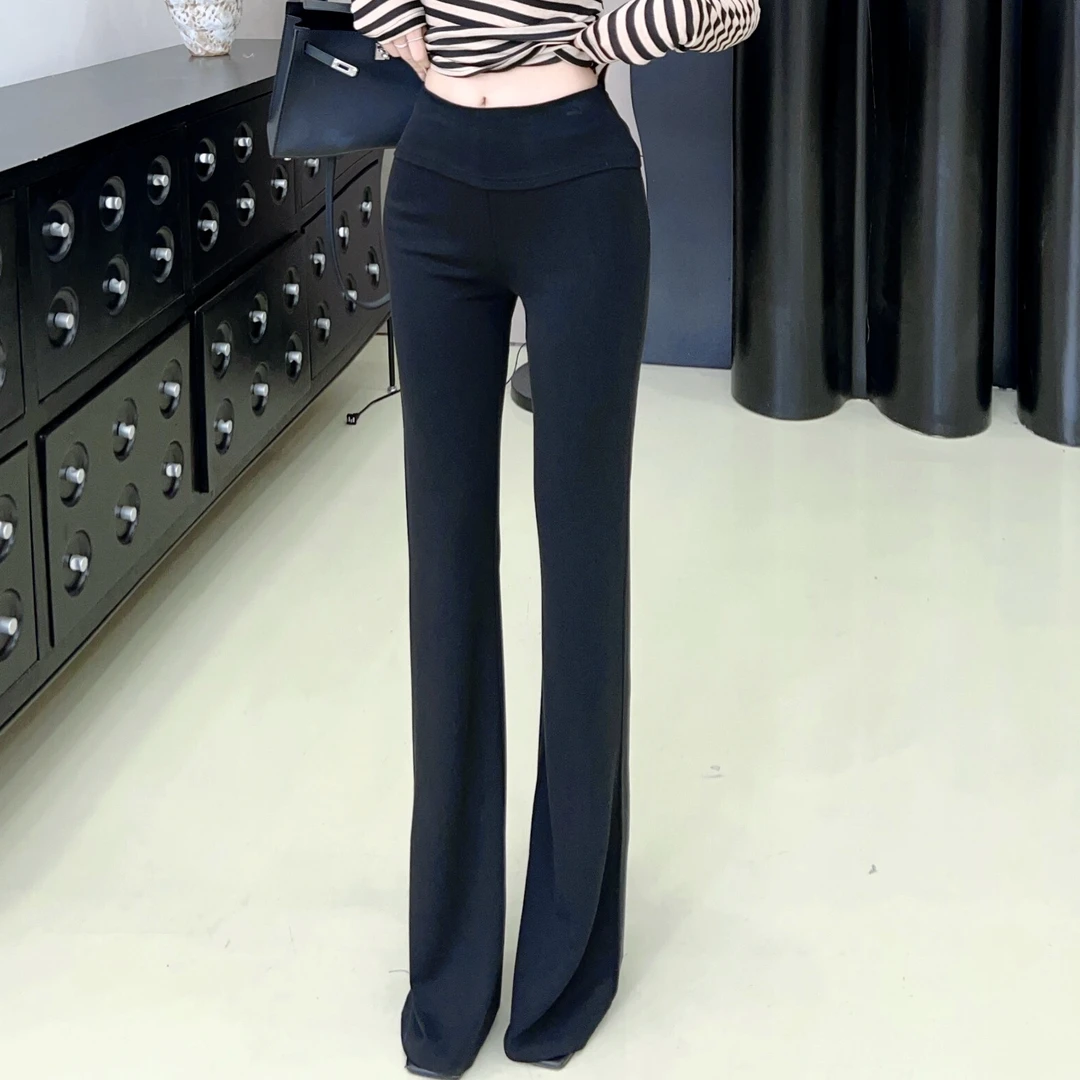 卡卡《一裤难求》能跳舞的凉感微喇直筒裸感裤#8563