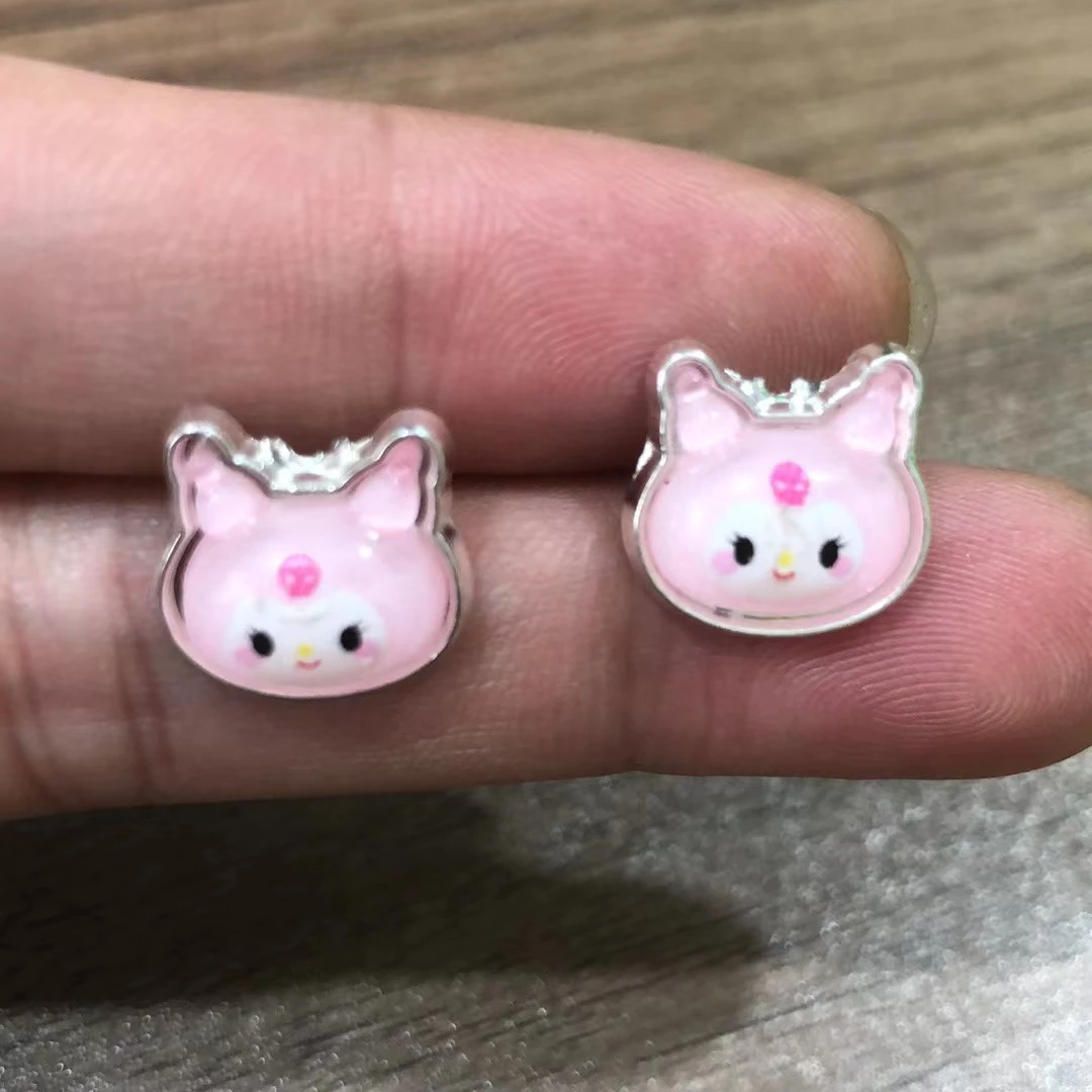 铜合金耳饰 【93】卡通库洛米耳钉百搭潮流精致优雅简约耳饰