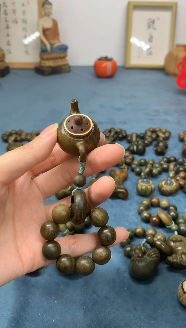 【闪购商品】维腊木（绿檀）把件把把壶香囊 送1瓶香丸