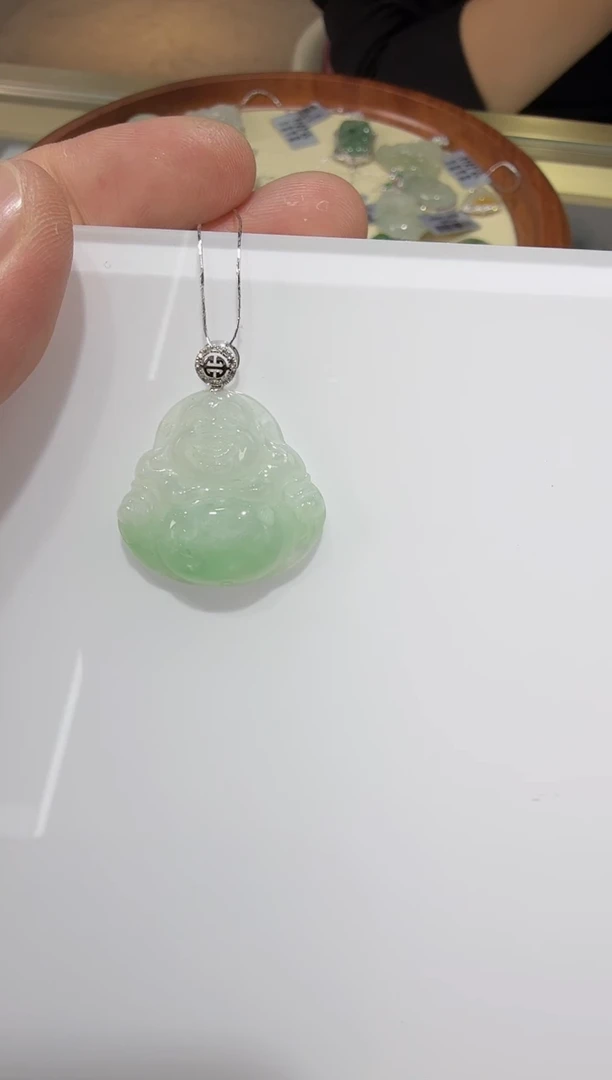 18K金镶嵌定制翡翠177-佛公