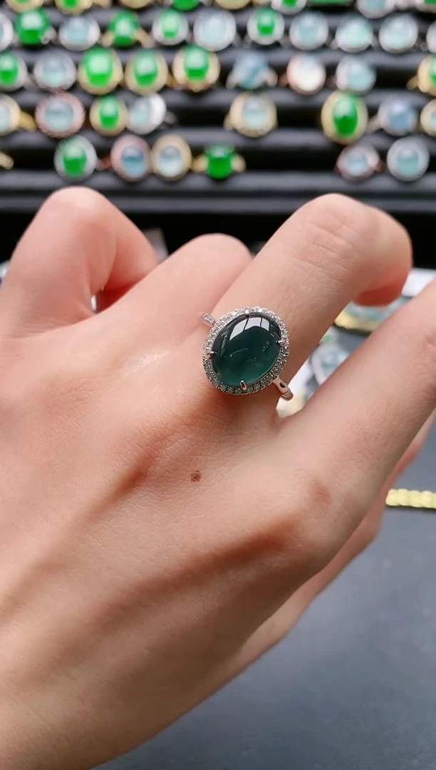 【闪购商品】翡翠戒指银S925镶嵌1111111