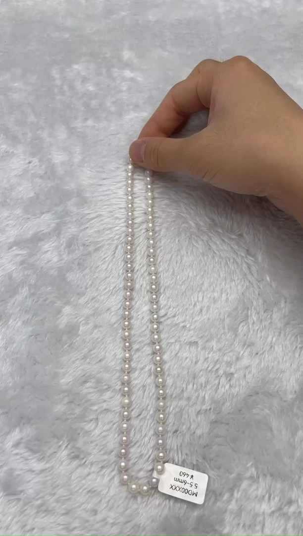 项链银S925镶嵌海水珍珠AK5.5-6mm