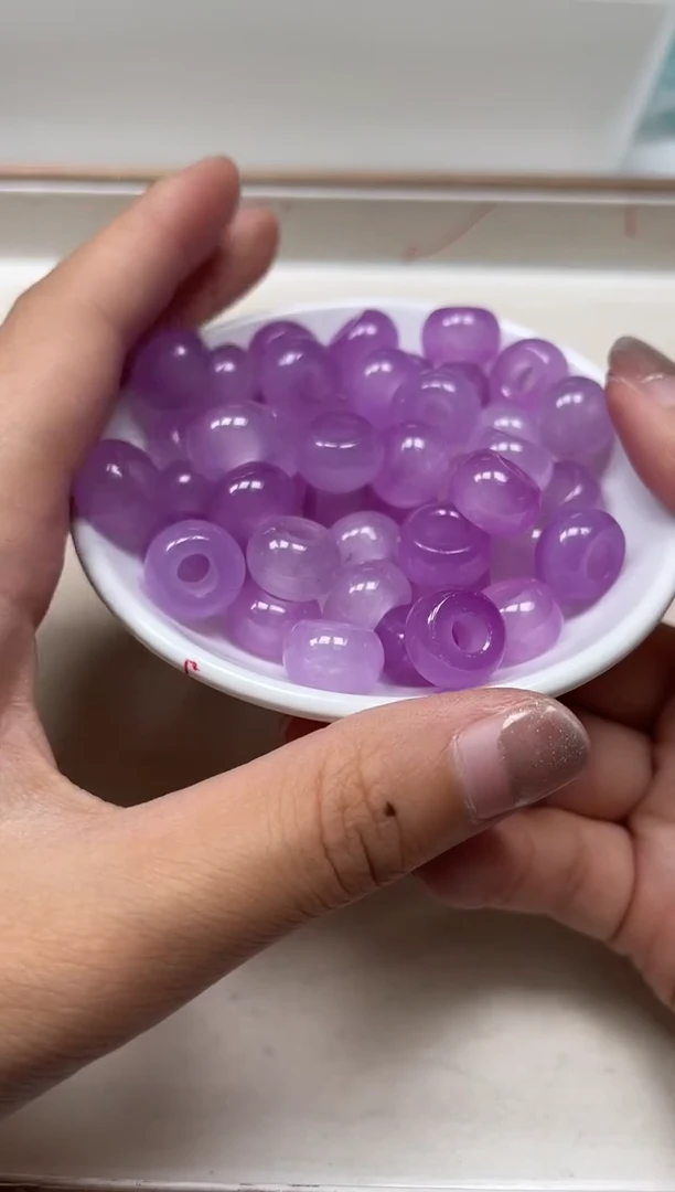 玛瑙/玉髓散珠未镶嵌D627 紫罗兰面包扣 5个9.9元