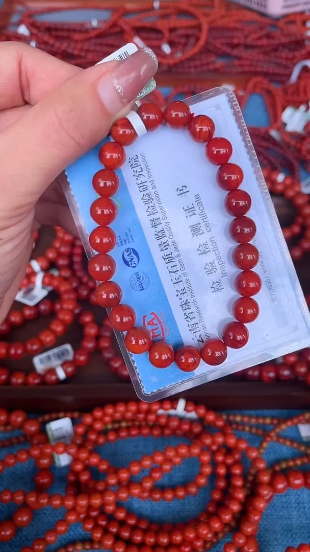 未镶嵌手串南红玛瑙N53凉山瓦西料双锦单圈