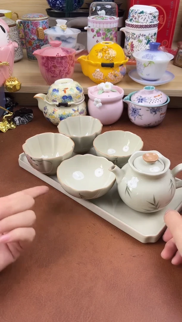 陶陶瓷茶具摆件旅行套组