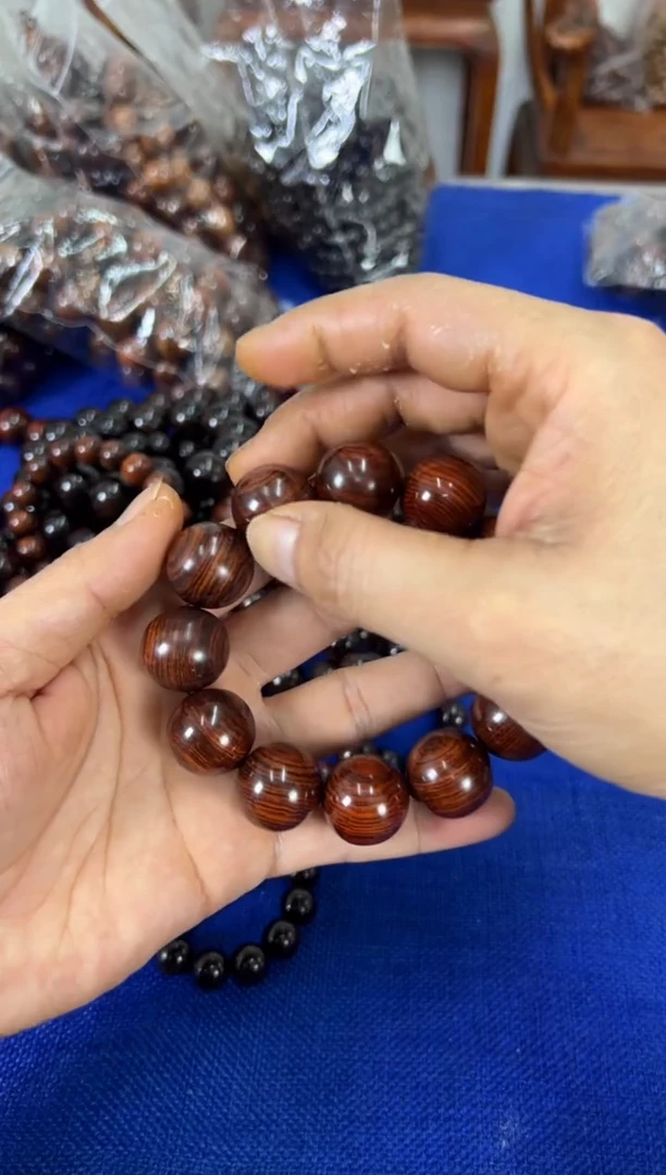 手串/手链黄花梨/降香黄檀2.0紫油梨水波纹手串