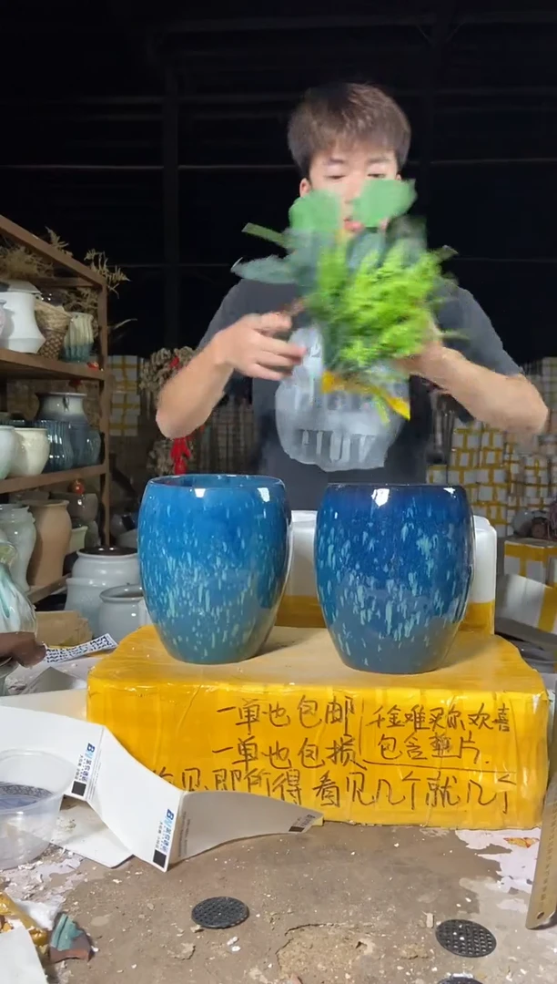 宜兴紫砂粗陶花盆花盆15*20