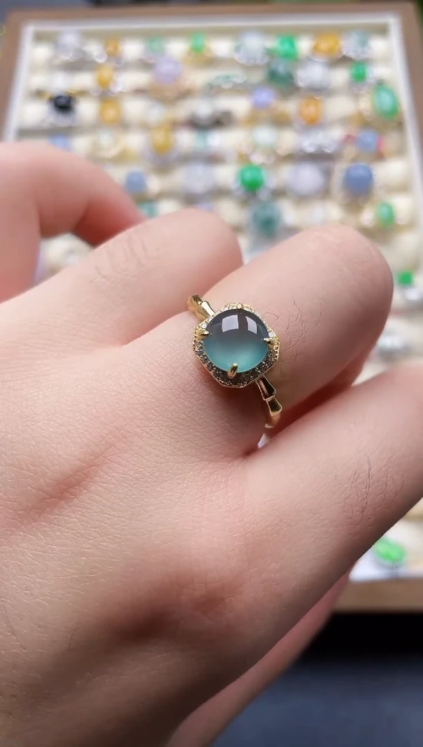 银S925镶嵌戒指翡翠54