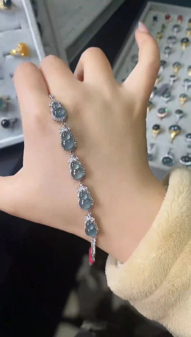 银S925镶嵌戒指翡翠54328