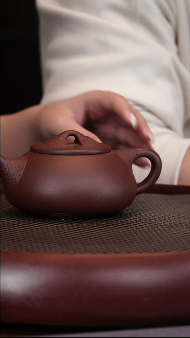 【闪购商品】紫砂茶壶1-76 YXM皮革石瓢底槽清280cc