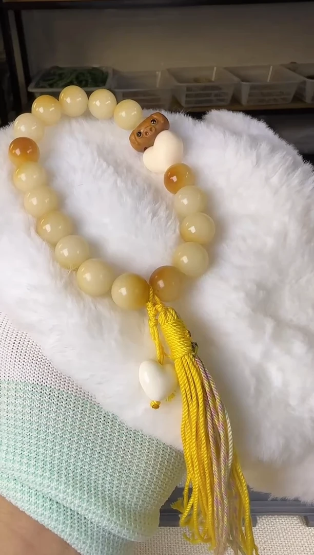 手串菩提根/象牙果30焦糖小猪