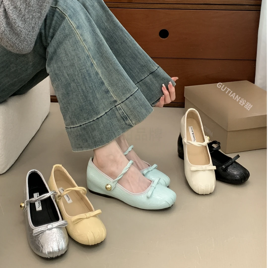 内增高银色浅口单鞋女2025年新款韩版配裙子温柔仙女厚底玛丽珍鞋