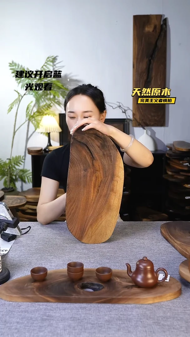 木北美黑胡桃原木.干裂疤结不属于商品质量问题完美主义者慎拍