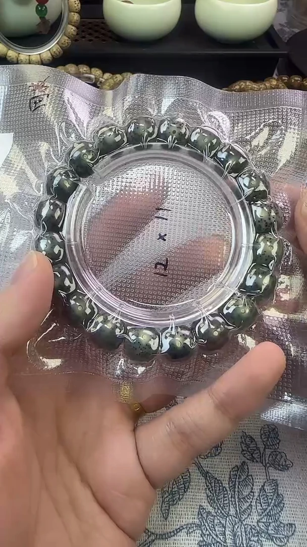 手串星月菩提13石玉料糯冰单圈12×11高透精工福利