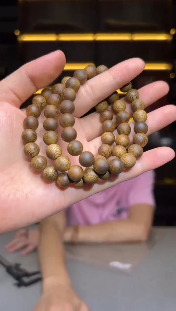 沉香碎屑沉香709号09乌身圆珠单圈配碎屑香粉多样性发一5