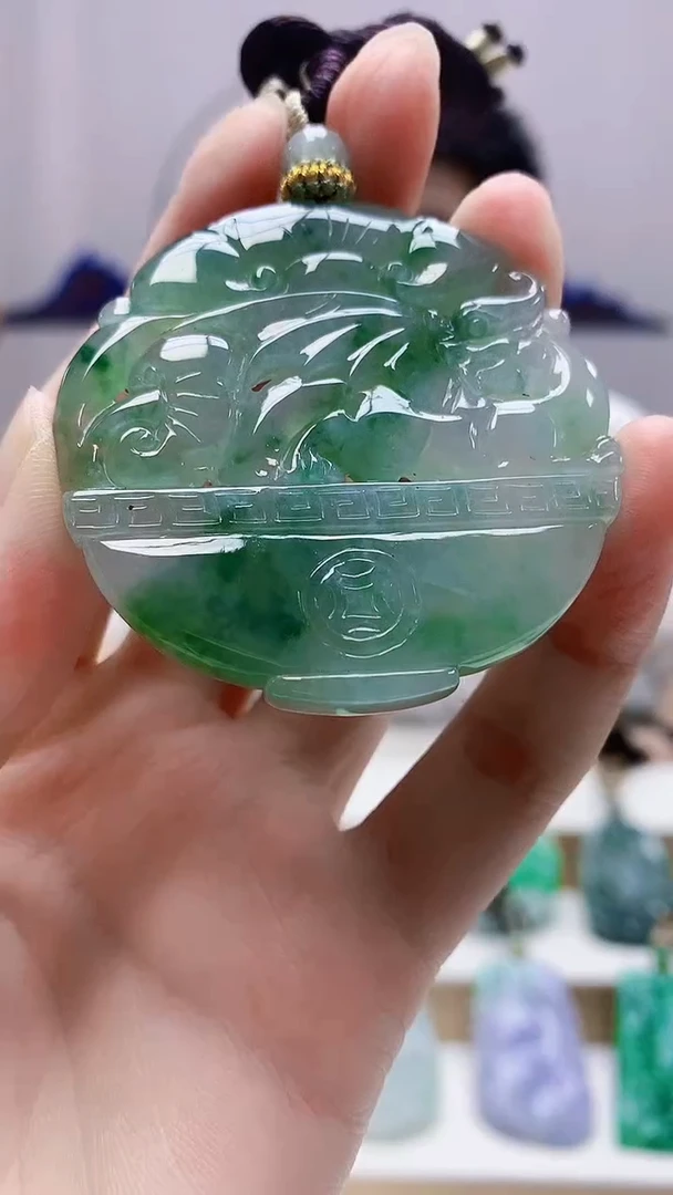 未镶嵌定制翡翠5028zm-毛货挂件155