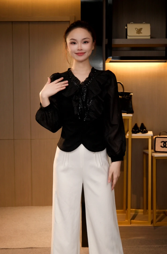 L4X0820 法式显瘦气质棉T恤上衣