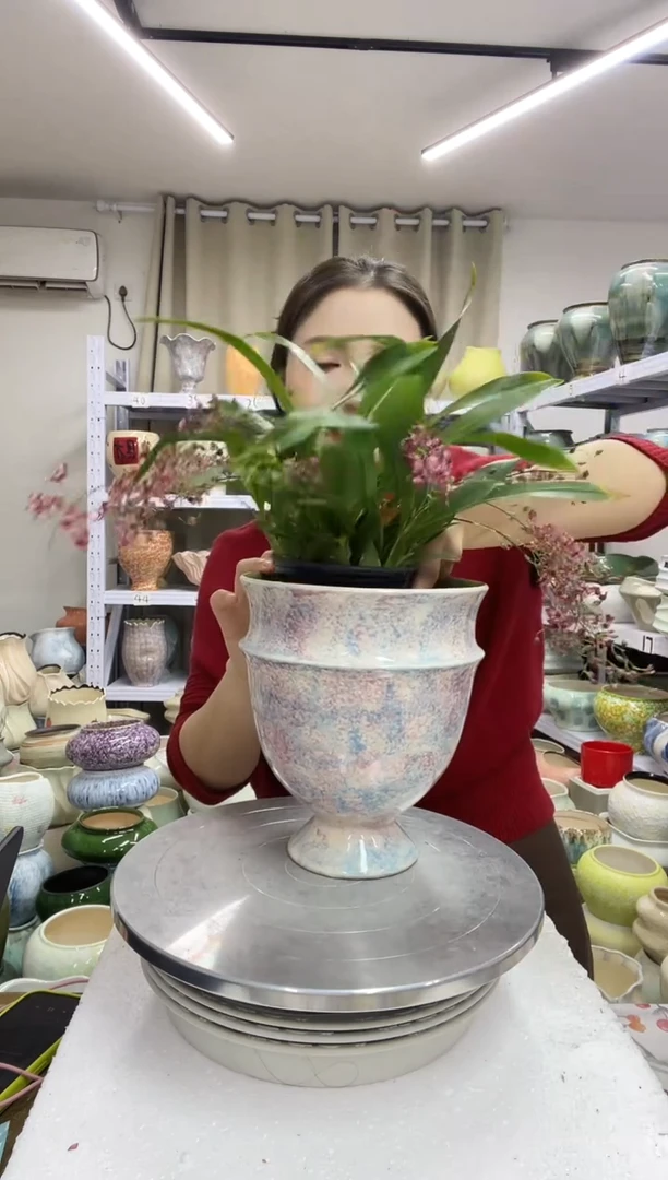 1.4陶瓷花盆直播链接高.  20    口  15