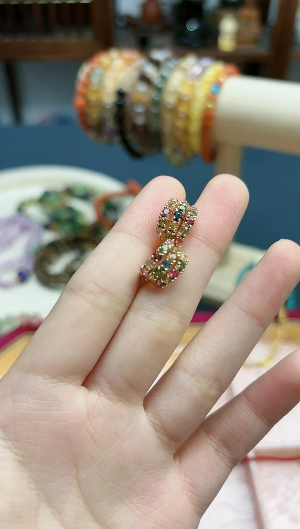 【闪购商品】碧玺耳扣银S925镶嵌碧玺耳扣*1 GW