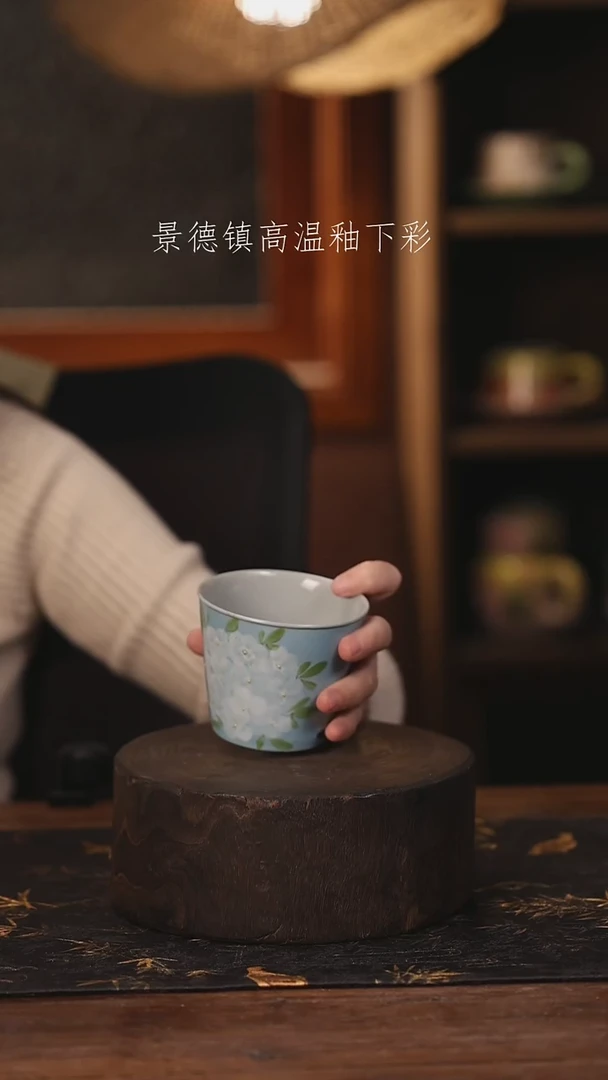 陶瓷景德镇高温釉下手绘陶瓷@L659@