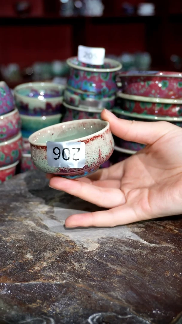 摆件精品窑变钧瓷茶器