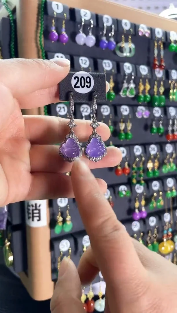 【闪购商品】翡翠颈饰银S925镶嵌紫佛公....