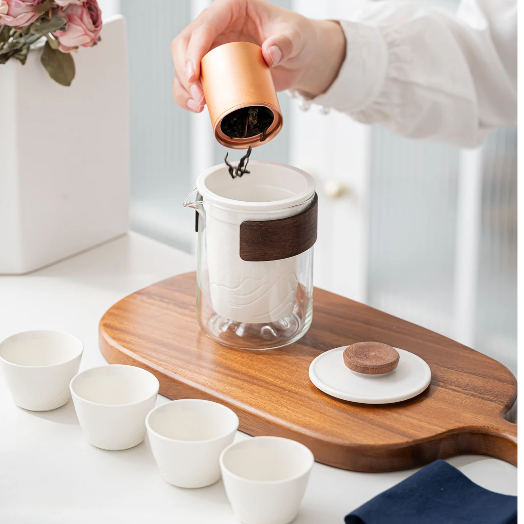 观山白旅行茶具一壶四杯