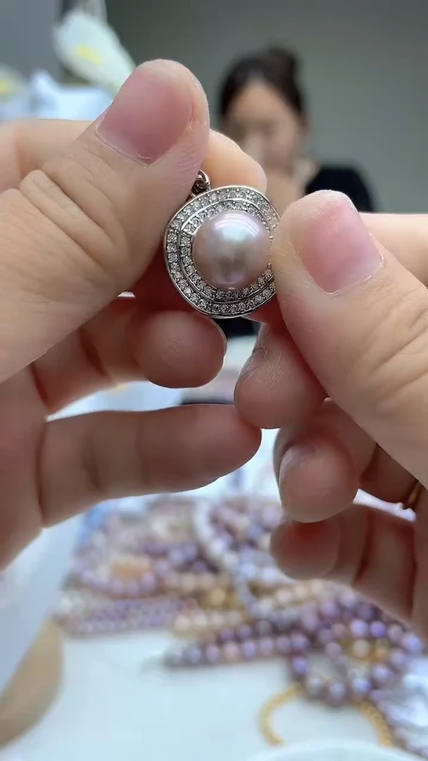 微瑕11mm紫色系吊坠