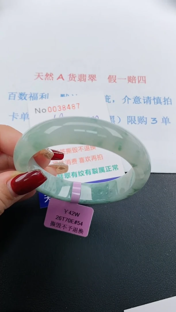 【闪购商品】翡翠手镯未镶嵌天然A货翡翠未镶嵌0038487