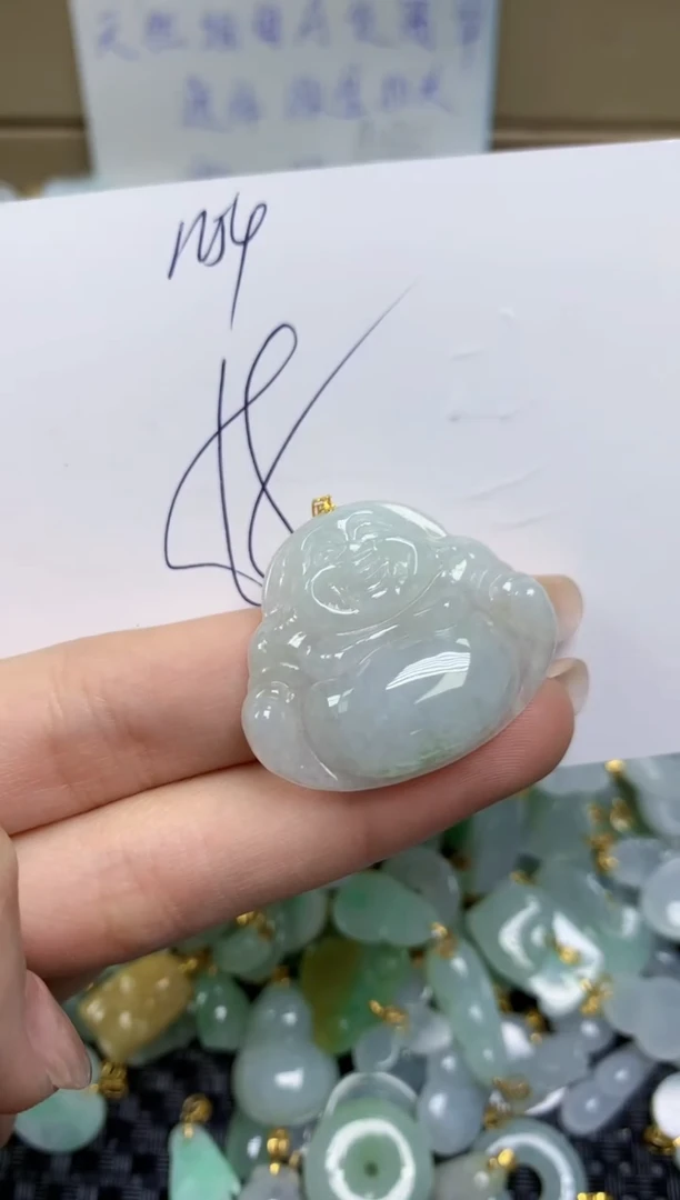 【闪购商品】翡翠颈饰18K金镶嵌天然缅甸A货翡翠