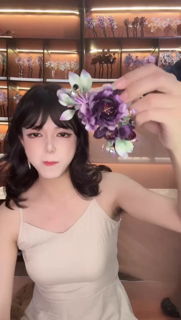 合金无 189非遗绒花 抓夹无流苏