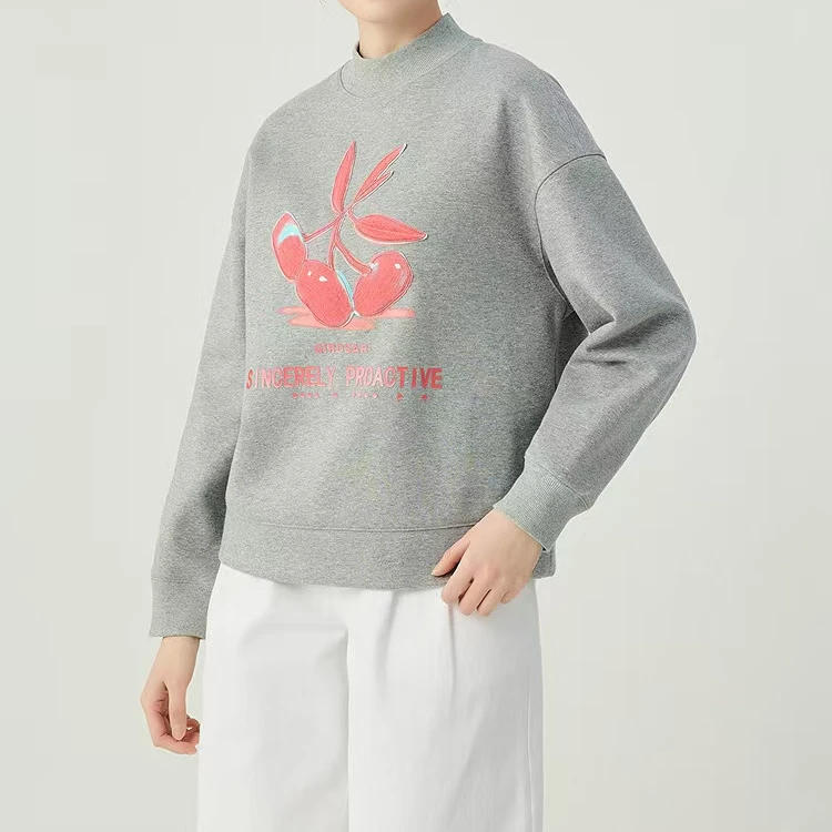 GIRDEAR/哥弟半高领宽松廓形磨毛卫衣1301080