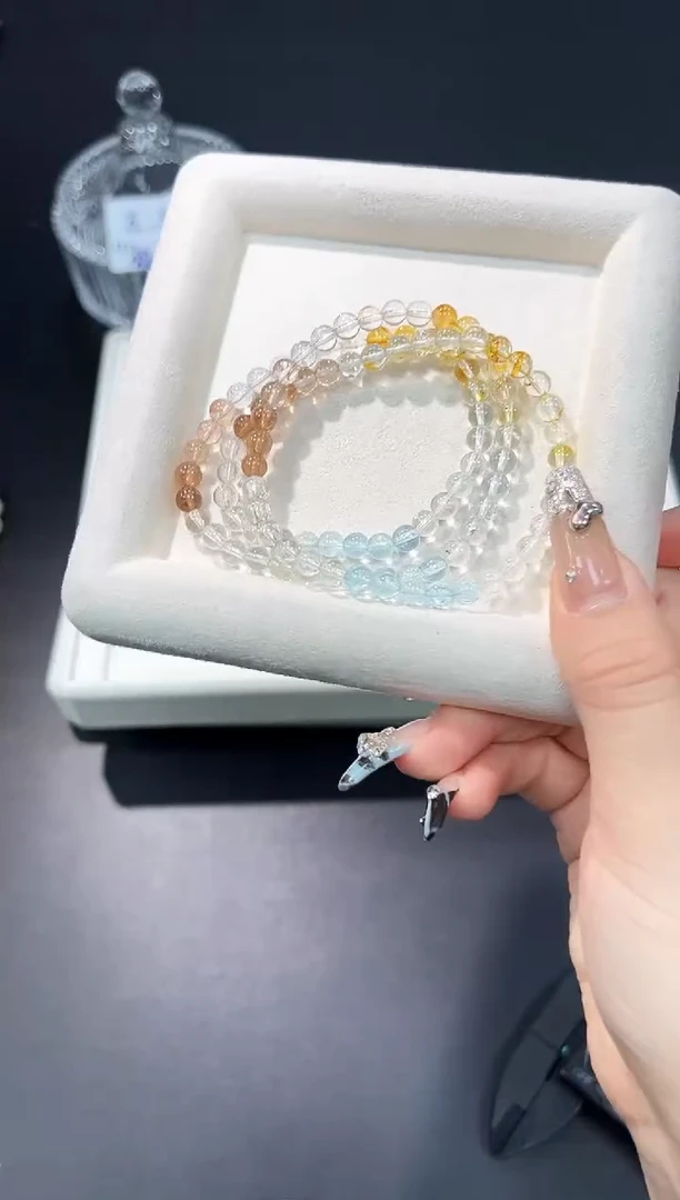 未镶嵌手链托帕石72c多样性发其一【1条】默认微瑕