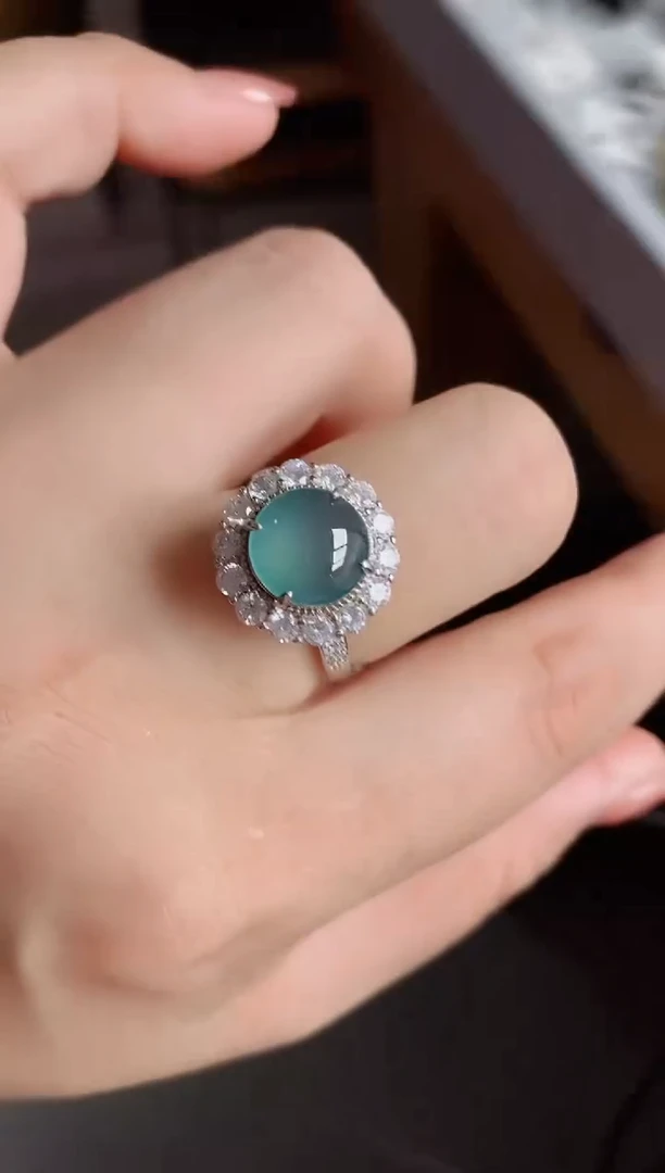 【闪购商品】翡翠戒指银S925镶嵌1212