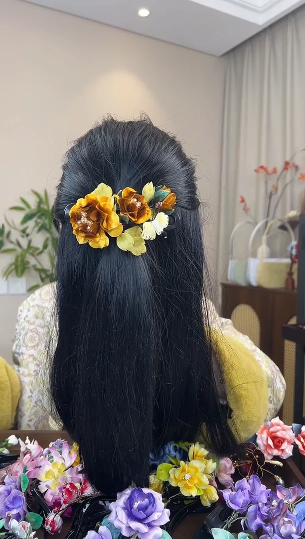 刺绣美拉德色系懒人夹