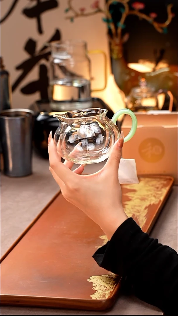 禾器/晶彩纳福茶海/浅玉色