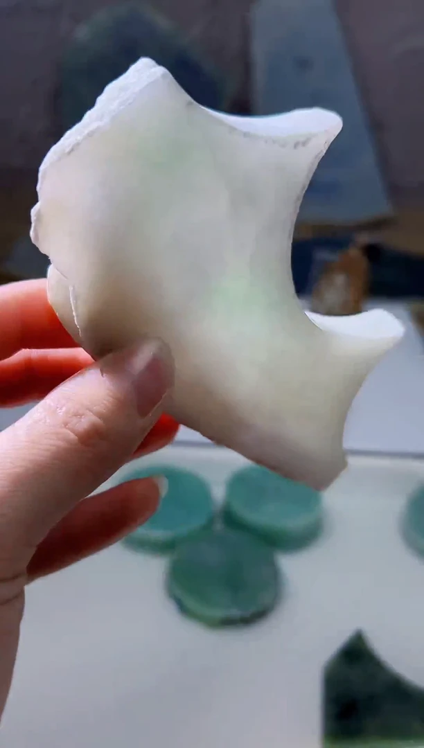 裸石翡翠天然翡翠A货余 南 741