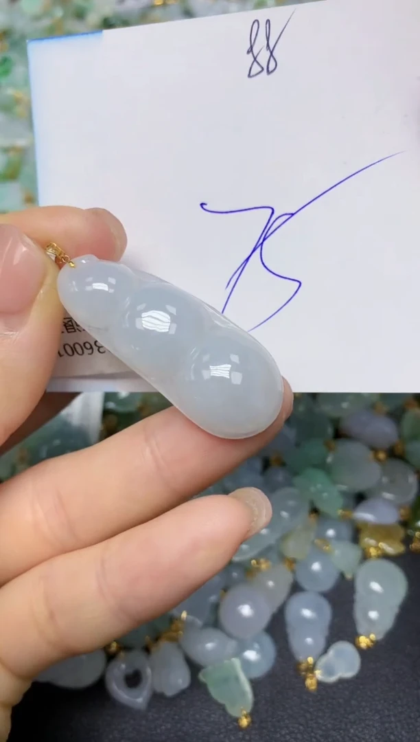 【闪购商品】翡翠挂件18K金镶嵌 天然翡翠A货