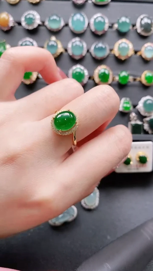 【闪购商品】翡翠戒指银S925镶嵌11111111