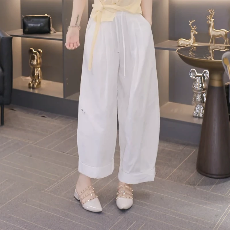【冰感一夏】2025春夏新款宽松设计师百搭休闲裤LK2503521
