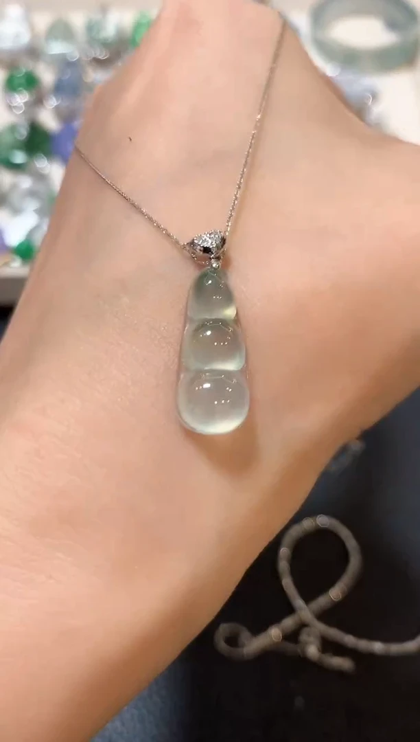 套链18K金镶嵌翡翠z17