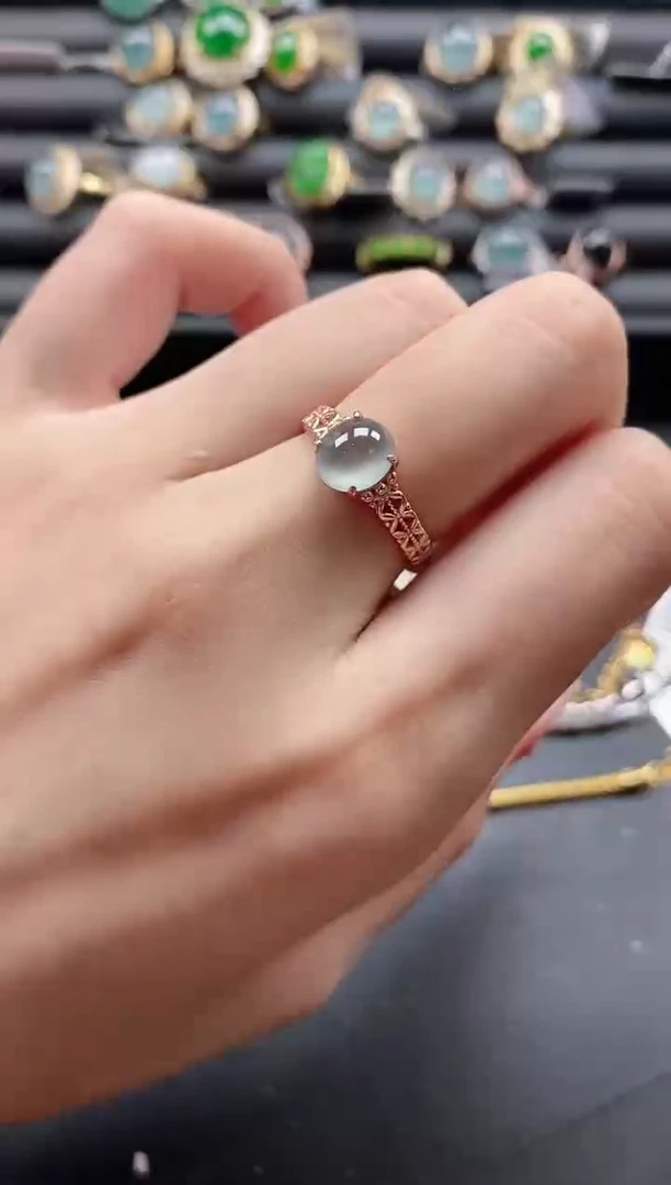 【闪购商品】翡翠戒指银S925镶嵌1111