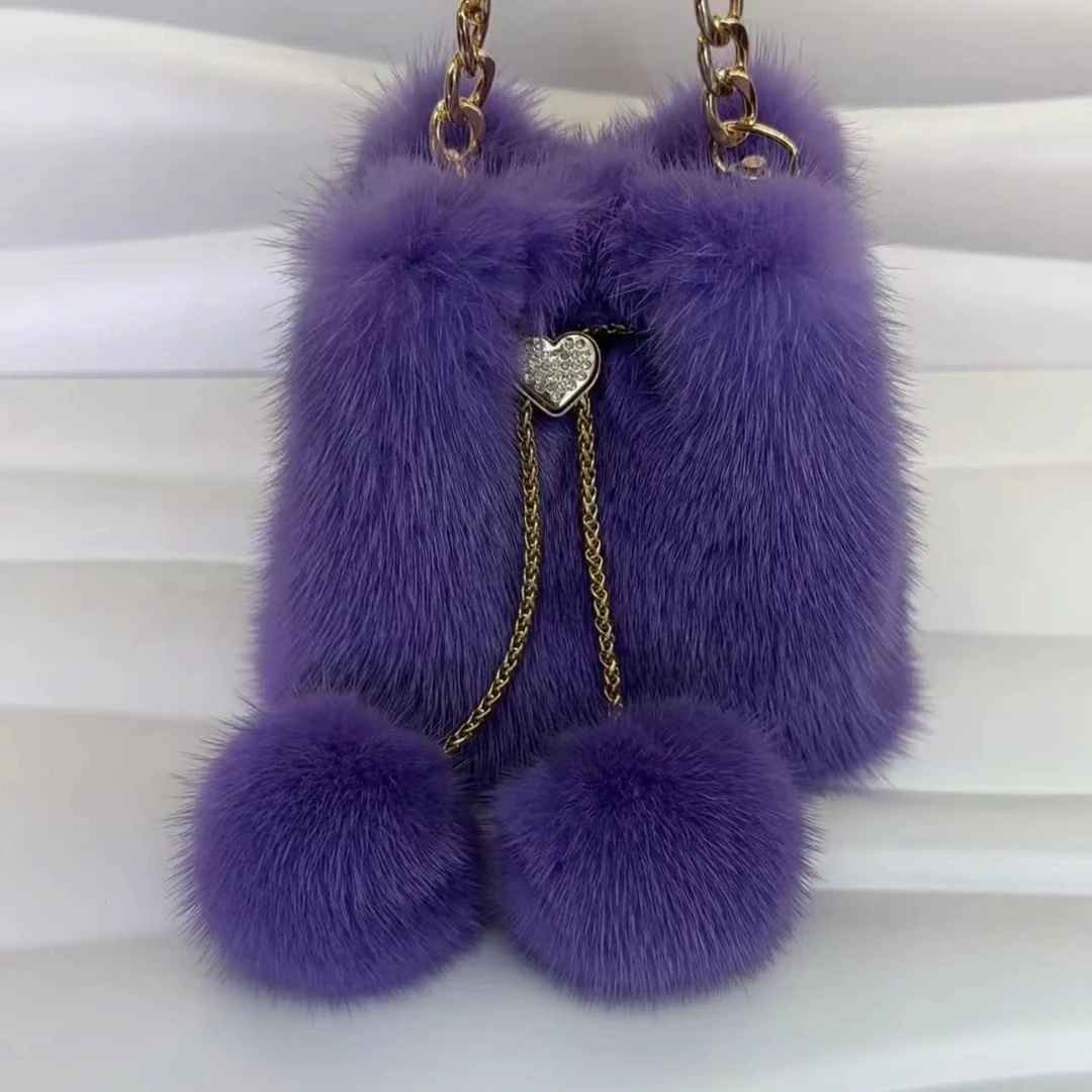 进口水貂毛整皮轻奢毛毛包{以直播间过款为准}