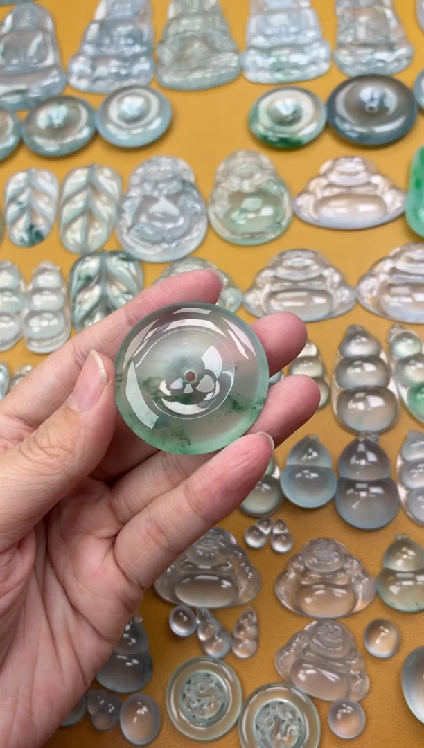 吊坠(不含链)未镶嵌翡翠32 平安扣 37.6 7.6