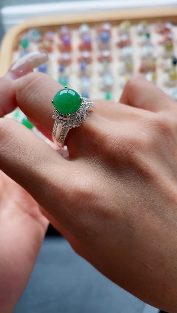 未镶嵌戒指翡翠天然缅甸翡翠A货222 4-4